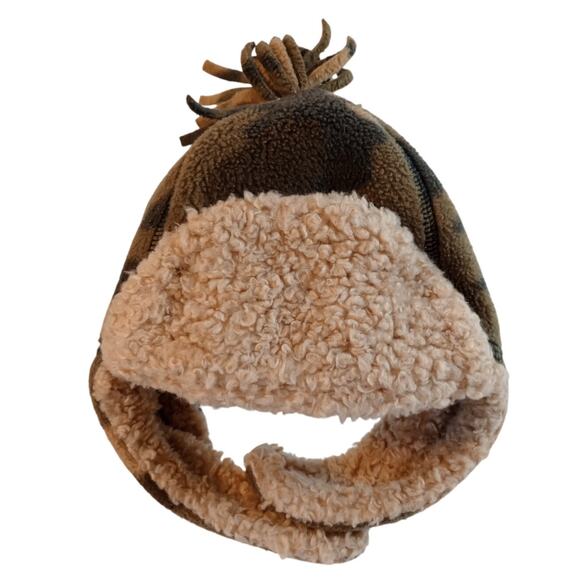 Baby Gap Camo Fleece Trapper Hat Winter Toddler Size M/L 4-5 years - Picture 2 of 8